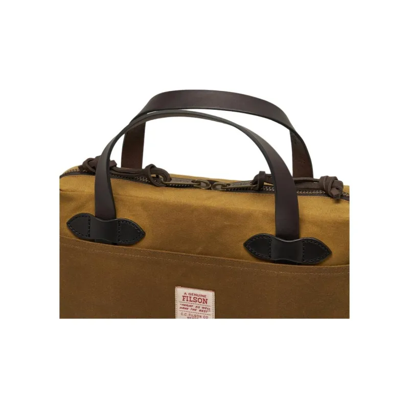 Filson Cotton One Shoulder Handbag Men's Dark Brown-5