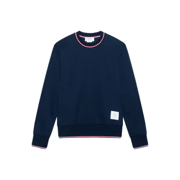 THOM BROWNE Long Sleeved Crewneck Sweater