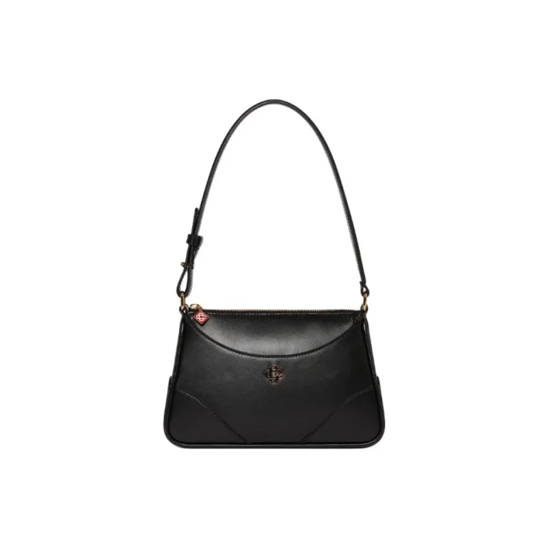 CASABLANCA Calfskin Shoulder Bag Trumpets Women's Black-0