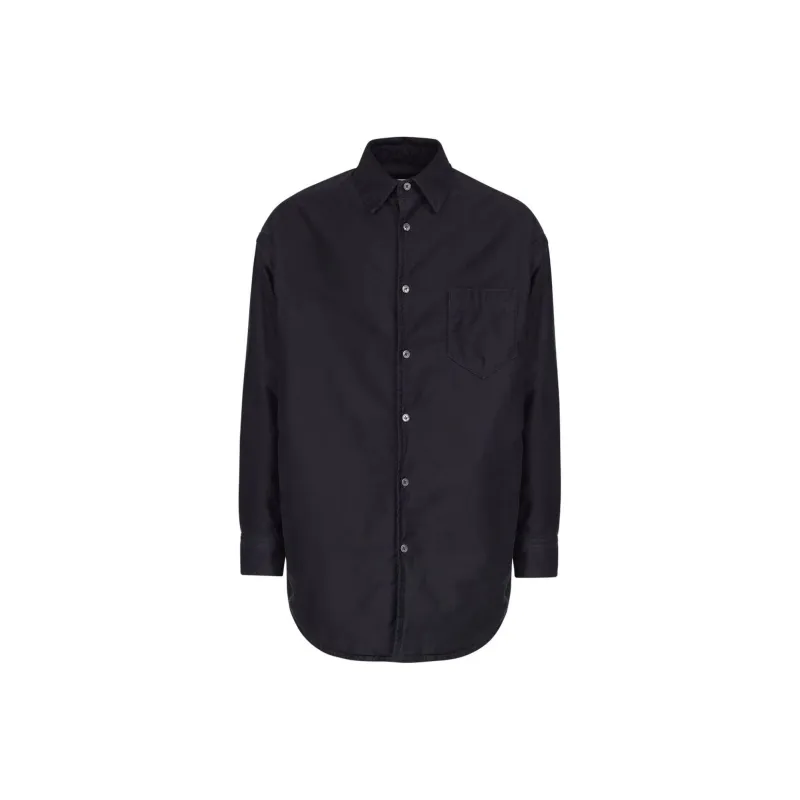 Maison Margiela Long Sleeved Curved Hem Shirt-0