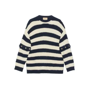 GUCCI Striped Crew neck Brushed Jumper