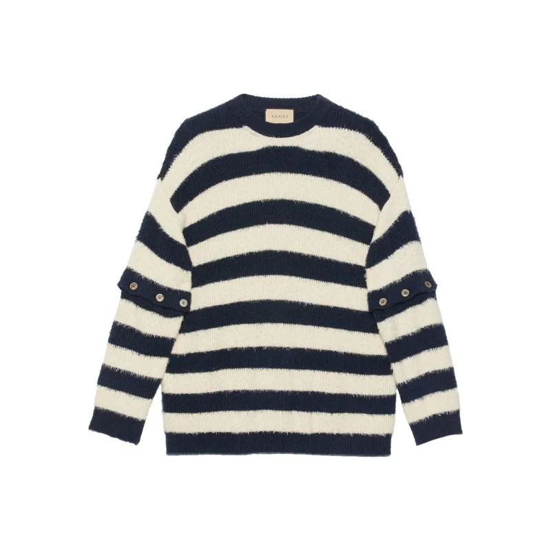 GUCCI Striped Crew neck Brushed Jumper-0