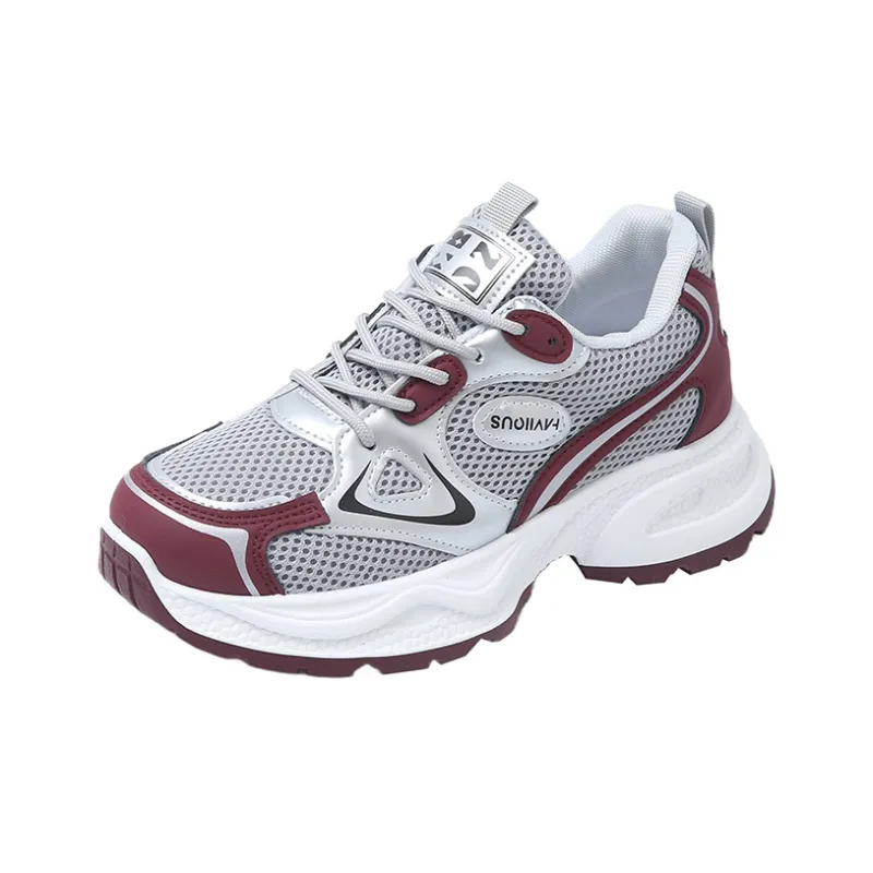 BINGO DUCK Slip Resistant, Height Increasing, And Breathable Low Top Chunky Sneakers Women's-12