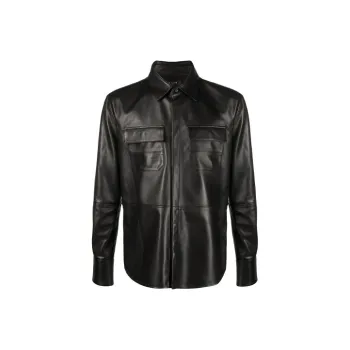 AMIRI Double Pocket Leather Button Up
