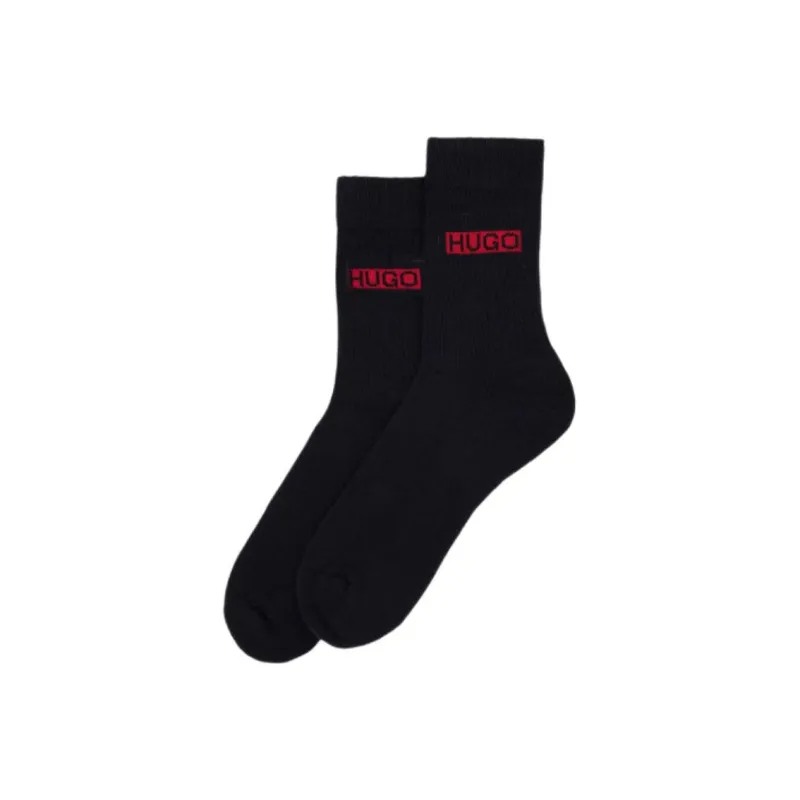 HUGO BOSS Two-pack Of Cotton-blend Short Socks Ankle Socks Men's Black-0