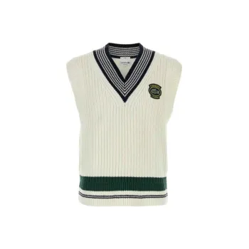 LACOSTE Tank Tops Men Beige