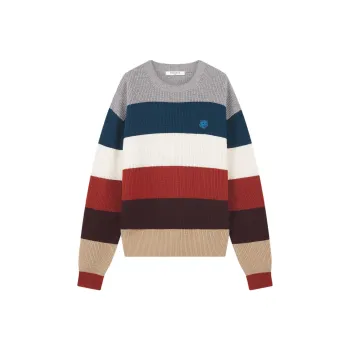 Maison Kitsune Striped Knit Jumper