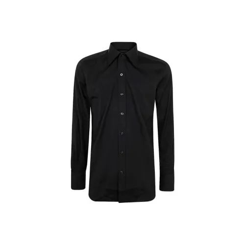 TOM FORD Curved Hem Poplin Shirt