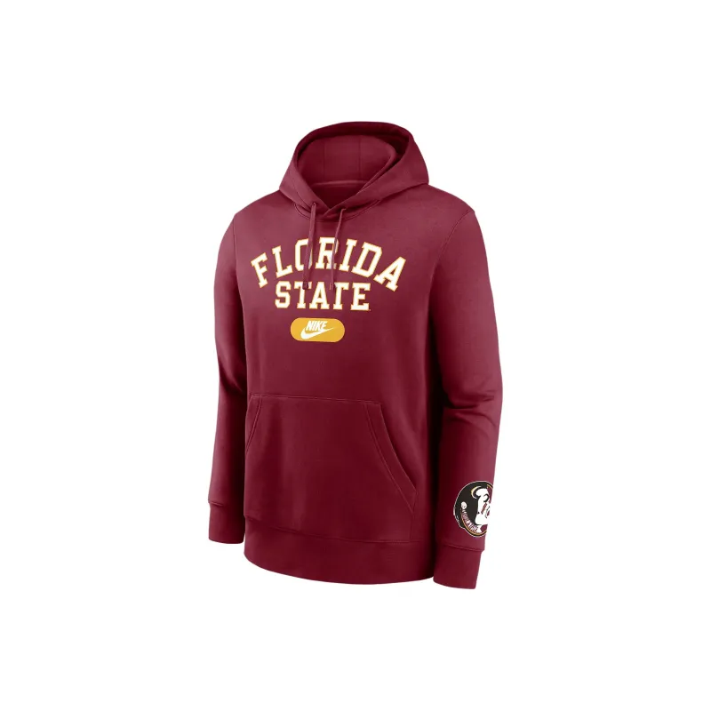 Nike Florida State Seminoles Legacy Club Foundational Men's Nike College Pullover Hoodie-0