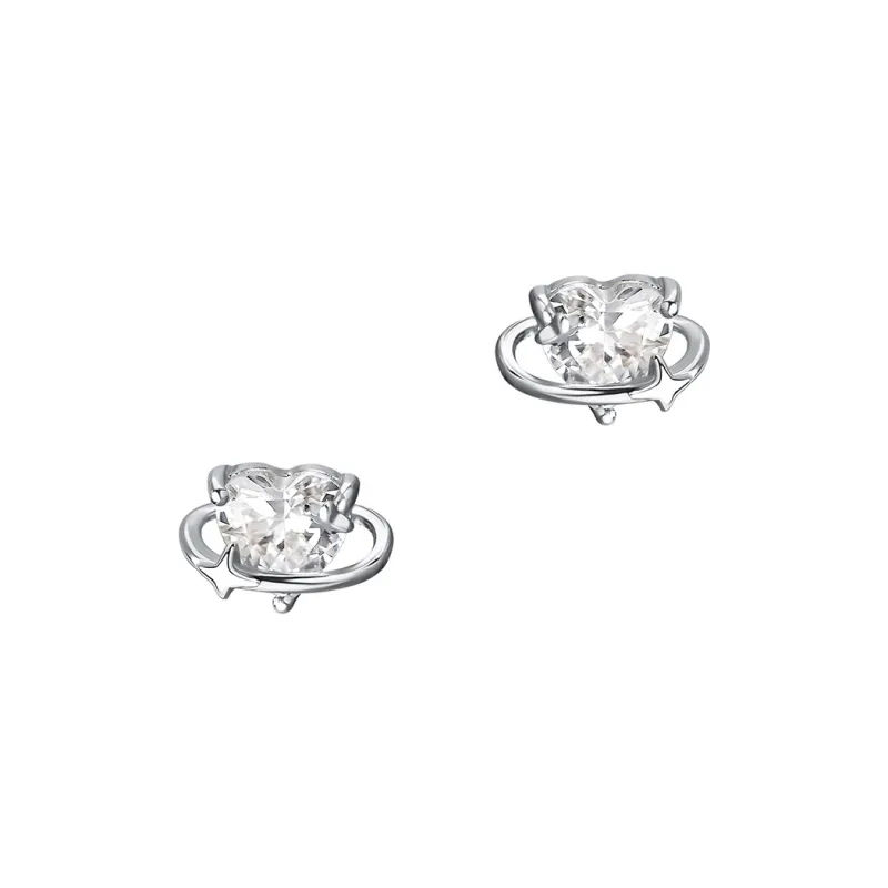 QUIET LOVE Sterling Silver Stud Earrings Women's-0