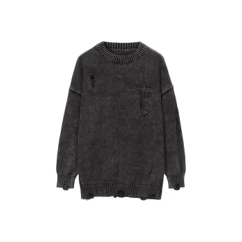 BLACK OF EXIT Knitwear Unisex Washed Black