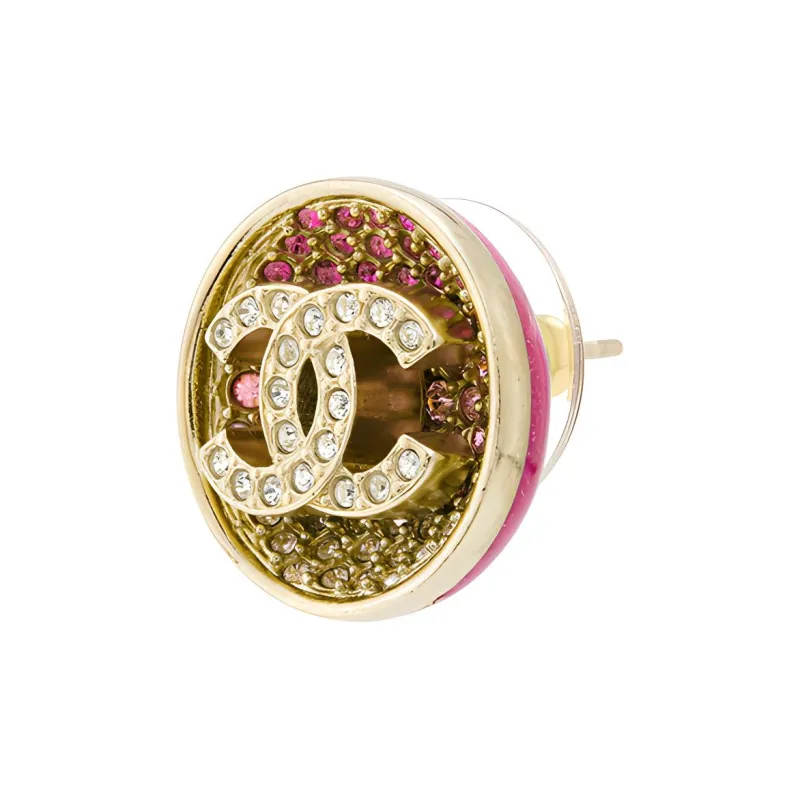CHANEL Round Cc Logo Earrings-1