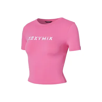 XEXYMIX Yoga T Shirt Women's Pink Berry