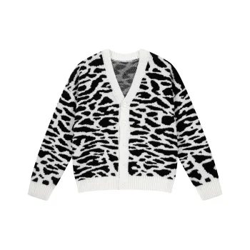 Nomt x 69CC Sweater Unisex Black And White Zebra Print