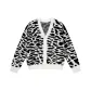 Black White Zebra Print Cardigan Sweater