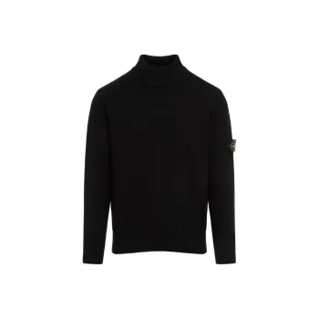 STONE ISLAND Logo Patch Roll Neck Jumper