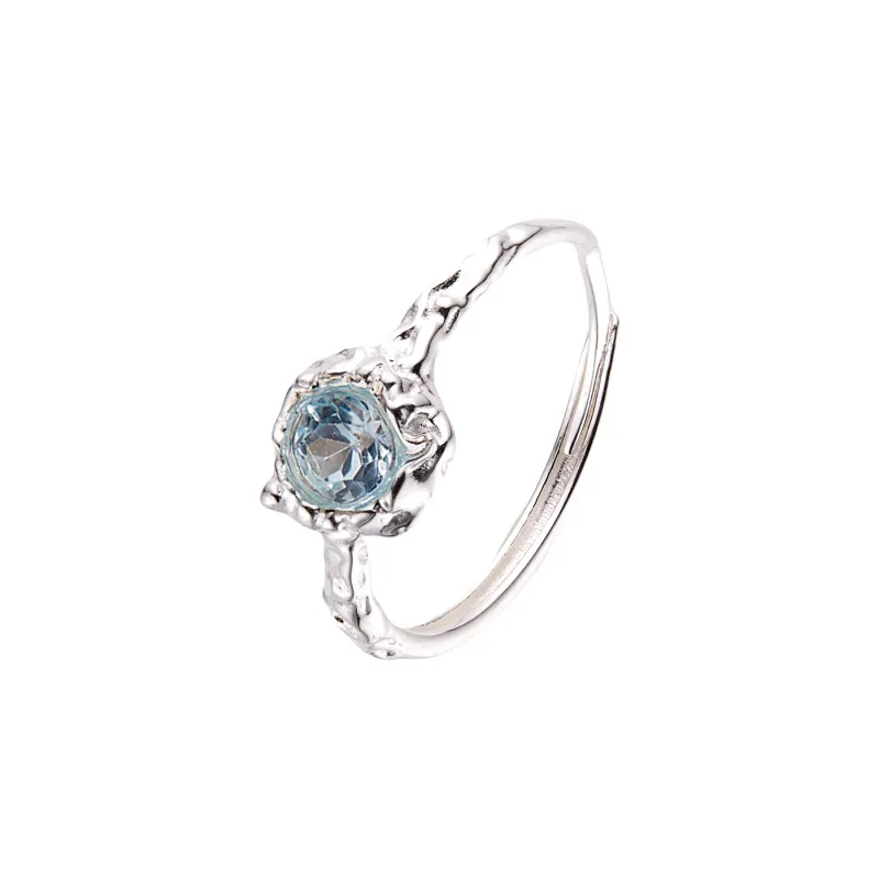 MSMH S925 Silver With Topaz Rings Women's Silver-0