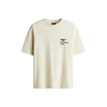 H&M T Shirts Men Cream