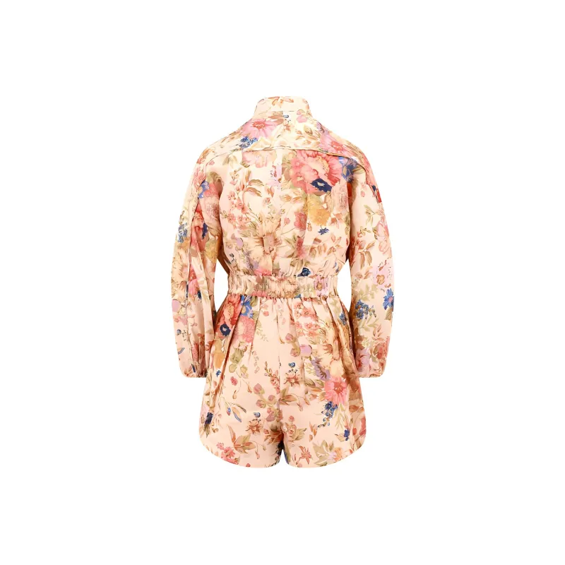 Zimmermann Floral Printed Belted Waist Jumpsuit-1