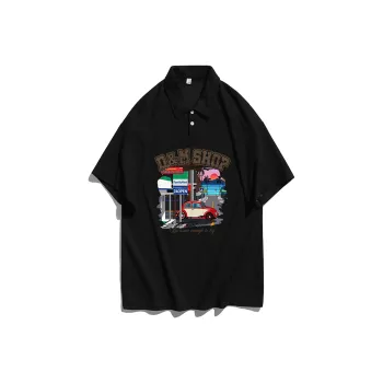 D&W Polo Shirts Unisex Black
