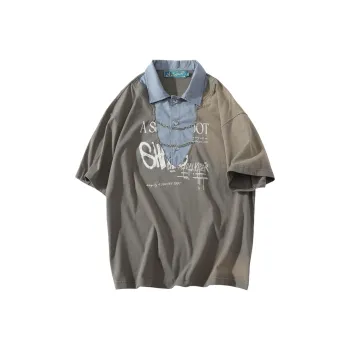 A SQUARE ROOT Polo Shirt Unisex Gray