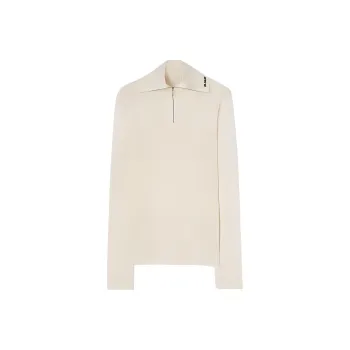 JIL SANDER + Zip Detailed Long Sleeved Sweatshirt