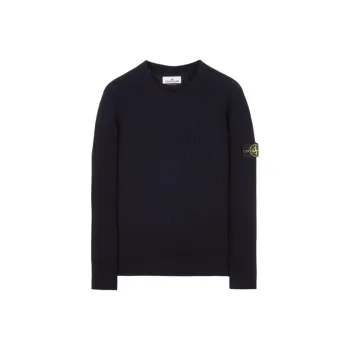 STONE ISLAND Logo Patch Crewneck Knitted Jumper