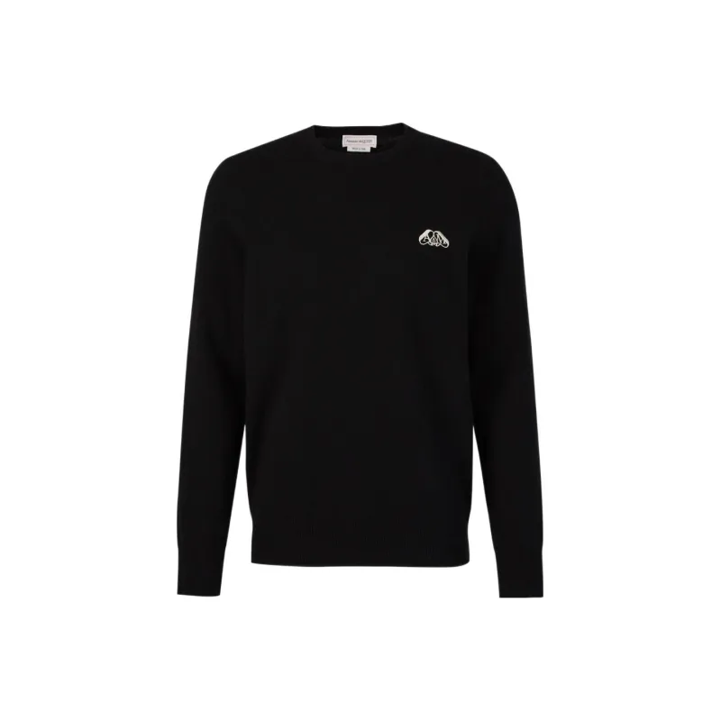 Alexander McQueen Logo Embroidered Crewneck Jumper-0