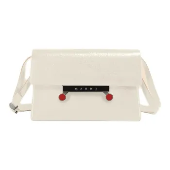 MARNI Calfskin Envelope Bag, Shoulder Bag, Crossbody Bag Trumpets Women's White