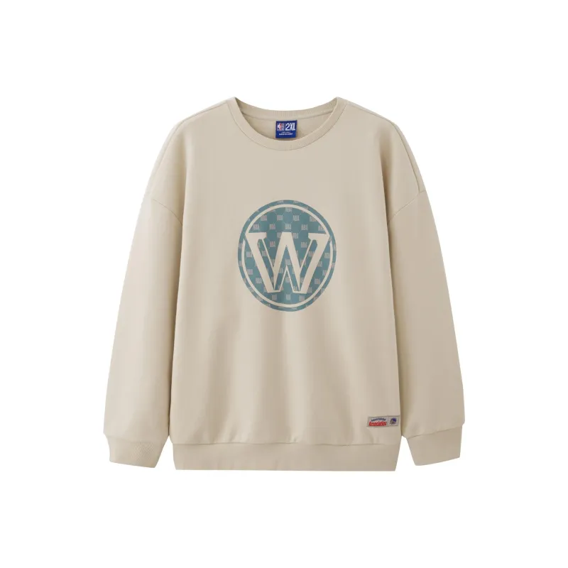 NBA Sweatshirt Unisex Light Gray White-0