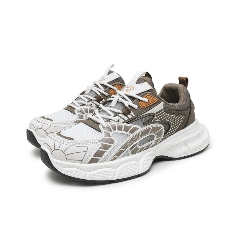 JEANSWEST Rattlesnake Collection Slip Resistant Low Top Chunky Sneakers Unisex-3