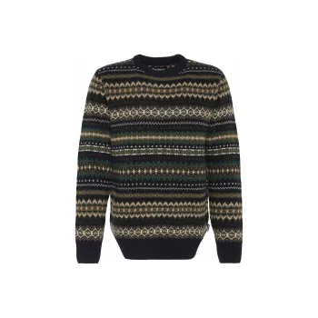 BARBOUR Sweater Men's Black Mud Gray Rock
