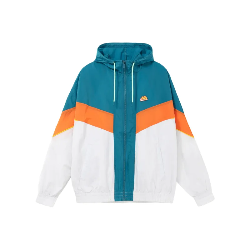 Nike Jackets Men Blue & White & Orange-0