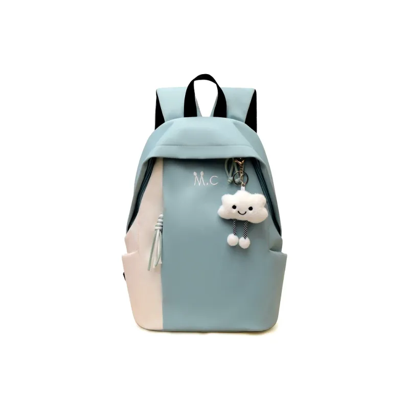 OUZIHUANG Nylon Backpack Regular Women's Lemon/Orange/Haze Blue/Classic Black/Withered Leaf Green-16