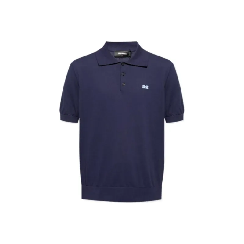 DSQUARED 2 Logo Embroidered Short Sleeved Polo Shirt-0