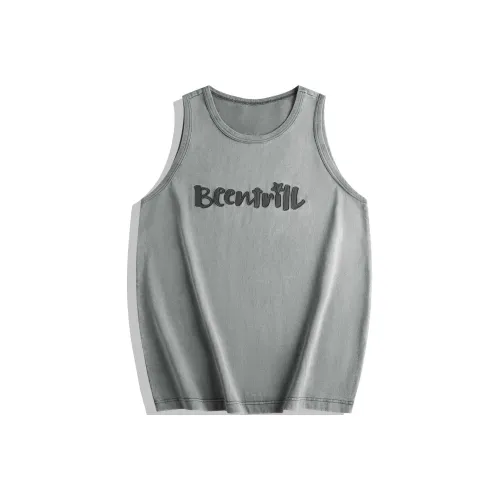 BEENTRILL Tank Tops Unisex Washed Gray