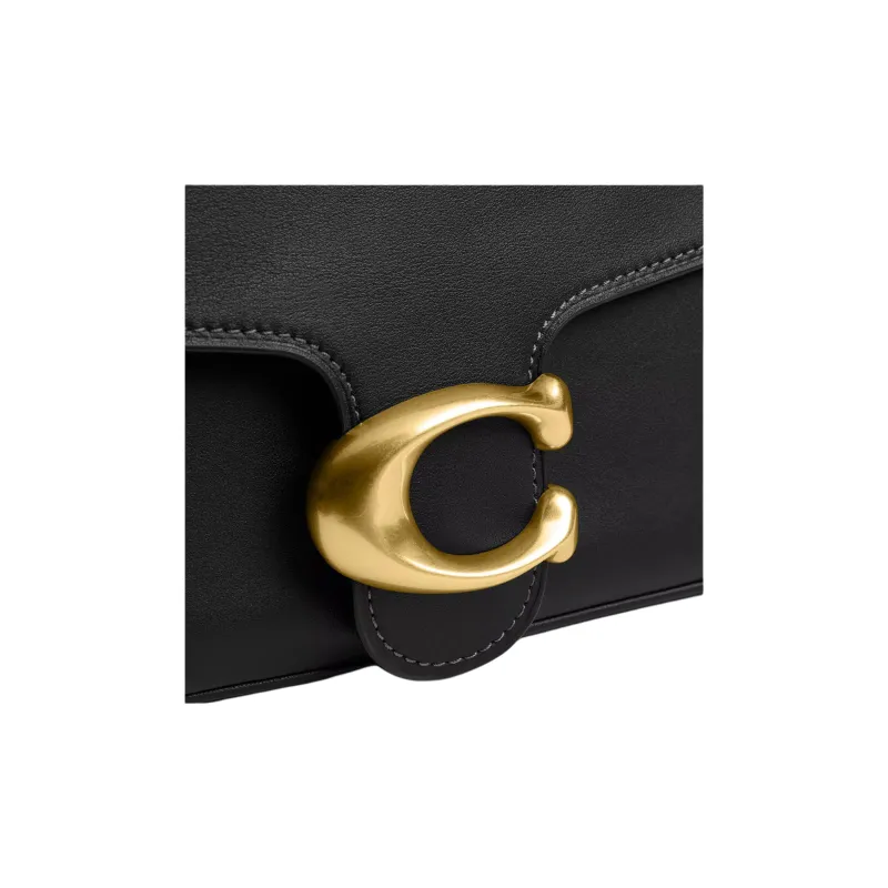 COACH Soft Tabby Leather Handbag, Shoulder Bag Medium Size Women's Black-5