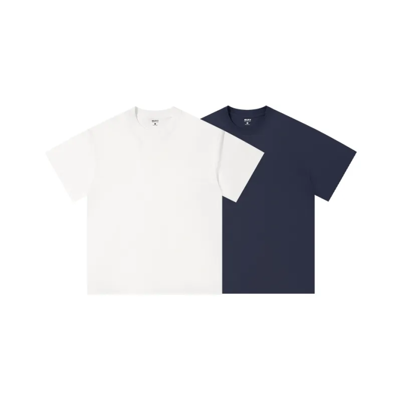 MIANDEMEIXUE Loose Fit Casual Inner Short Sleeved T Shirt Unisex Solid Color-41