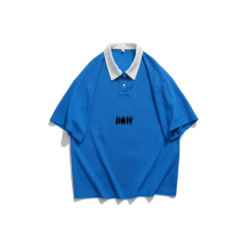 D&W Polo Shirts Unisex Blue-0