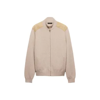 PRADA FW24 Cashmere Sweater Men's Desert Yellow
