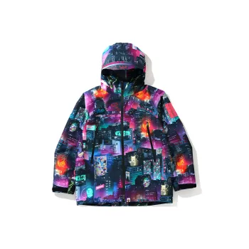 A BATHING APE Neon Tokyo Hoodie Jacket