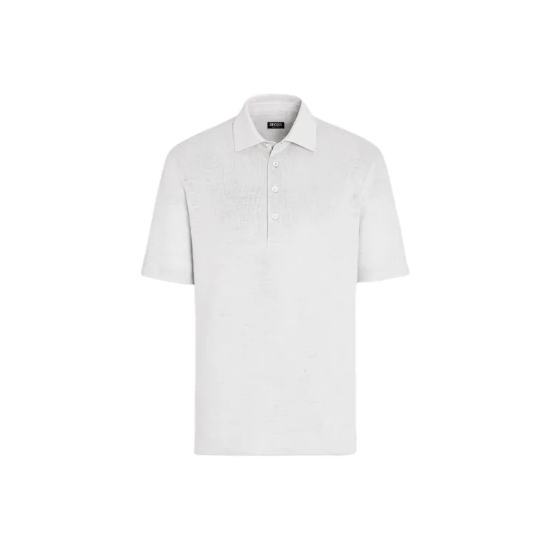 Ermenegildo Zegna Pure Linen Short-sleeve Polo Shirt-0