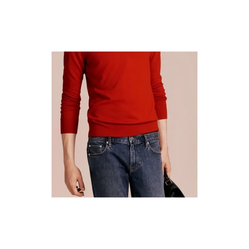 Burberry Sweaters Men Red-4