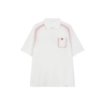 Bosieagender Polo Shirts Unisex Raw White