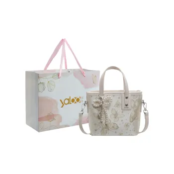 Yalu PVC Crossbody Bag Regular Unisex Ecru/Silver/Pink