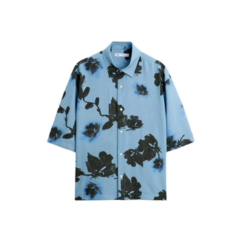 ZARA Shirts Men Sky Blue-0
