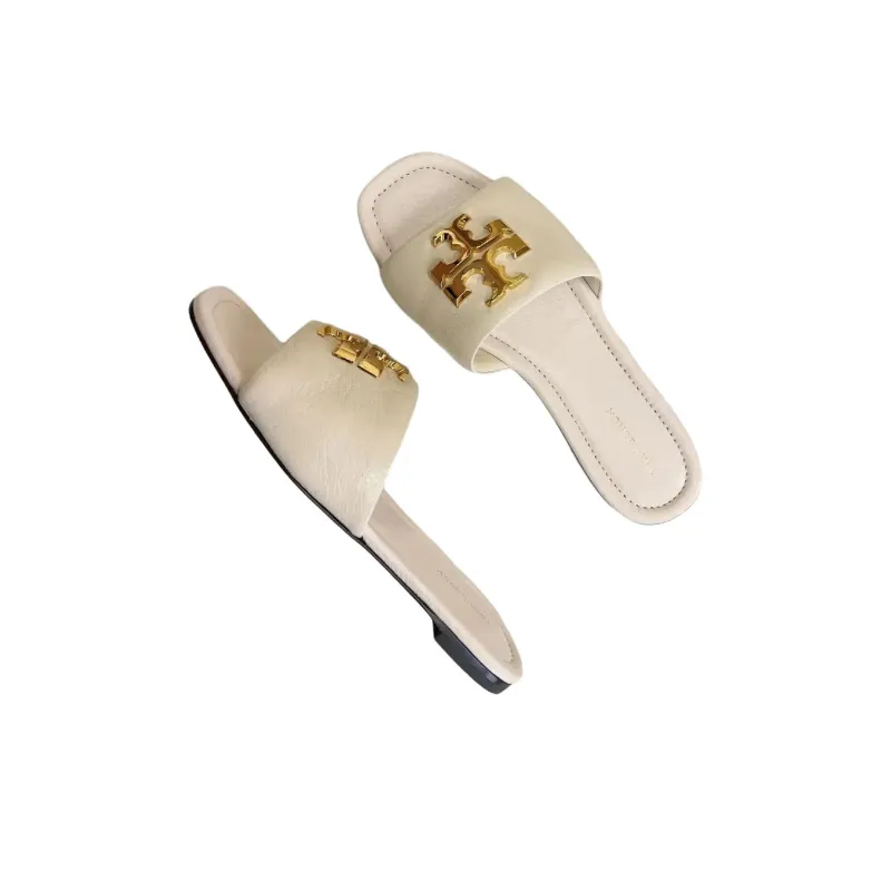 TORY BURCH Eleanor Slide Slippers Women's White-2
