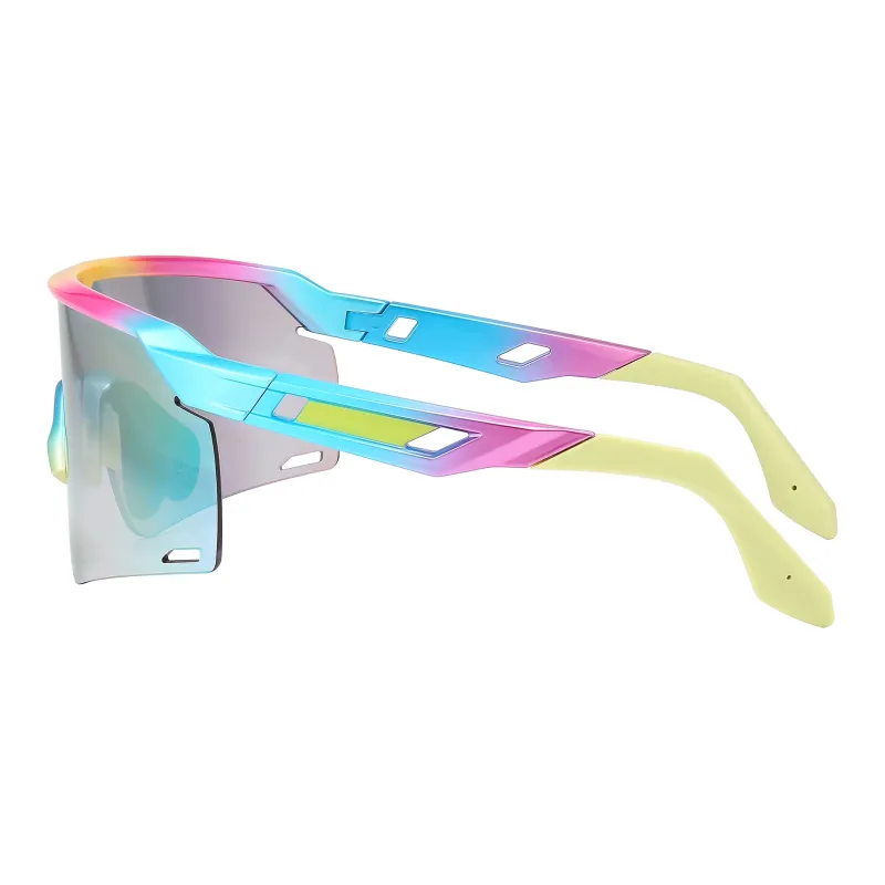 SUYAN TR/Memory Plastic Plate Alloy Frame Irregular Shape Sunglasses Unisex-11