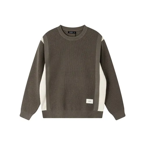 CAISEDI Sweater Men's Gray Green