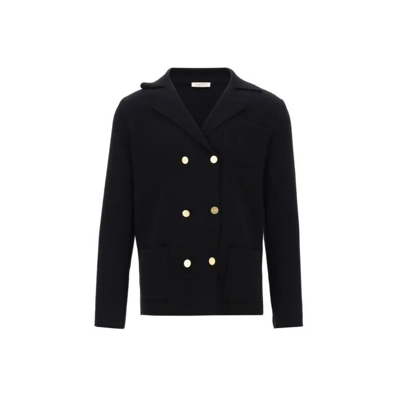 Valentino Double Breasted Long Sleeved Cardigan-0